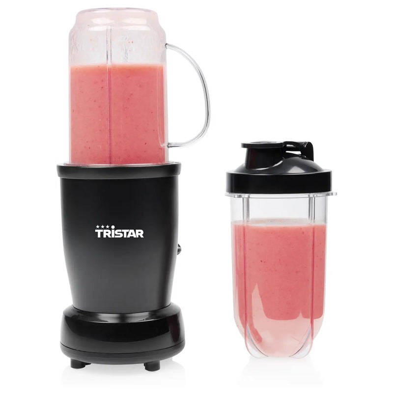 Tristar Smoothie Maker Mixer BL-4486 350W BPA-frei Schwarz 0,5l drei Becher - 8711387998836