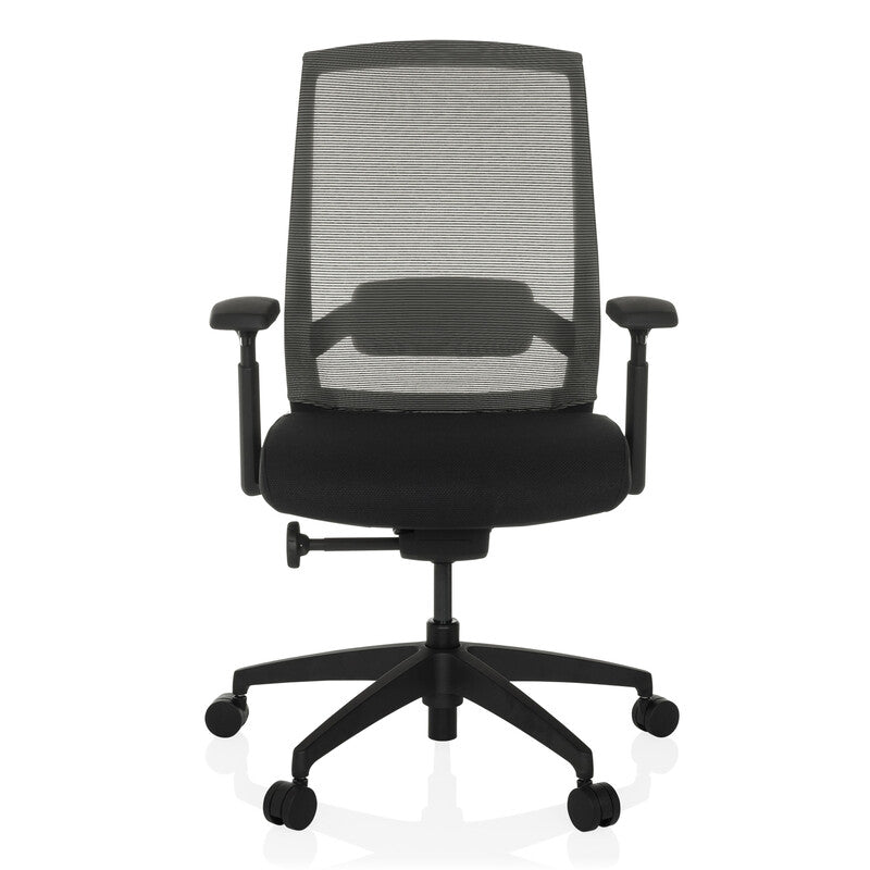 hjh OFFICE Bürostuhl COLORE schwarz Netzstoff höhenverstellbar für Hartböden - 4064323045458