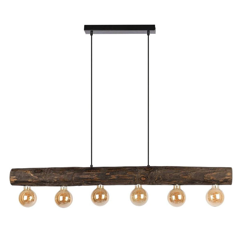 Envostar Beam Hängelampe 6-flammig Kiefer dunkel Hängeleuchte Leuchte Lampe Spot - 4251911754612
