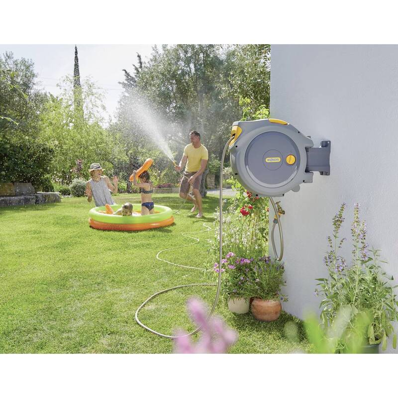 Hozelock Gartenschlauchaufroller 30m Schlauchaufroller Grau Kunststoff 1 St. - 5010646059565