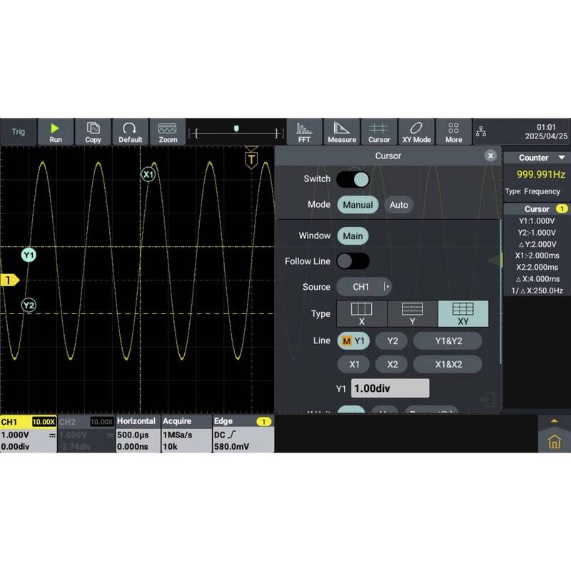 Voltcraft Digital-Oszilloskop DOV702 70 MHz 2-Kanal 1,25 GSa/s 50 Mpts 12 Bit - 4064161397115
