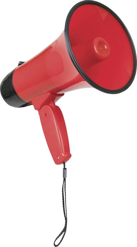 Denver MGP-107R Megaphon mit Haltegurt Megafon Lautsprecher 11 STÜCK - 5706751075216