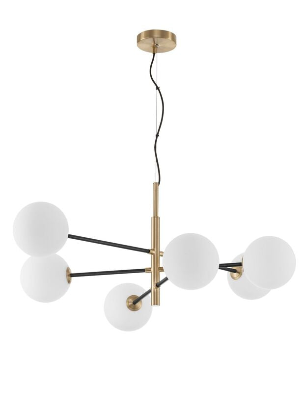 Nova Luce Pendelleuchte Hängeleuchte VITRA Gold Glas dimmbar 6-flammig G9 LED - 5212017424020