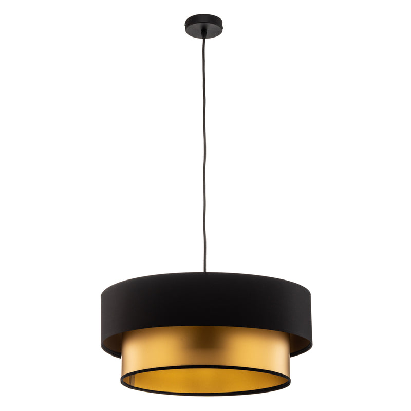 Hängelampe Dorina schwarz/gold LED Pendelleuchte dimmbar handgefertigt Ø50cm - 5902751349122