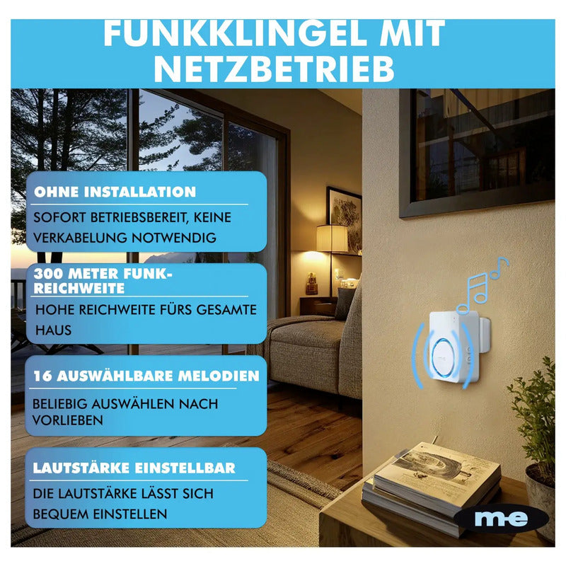 m-e modern-electronics Steckdose Bewegungsmelder 120° IP54 Außenbereich Weiß - 4250109134953