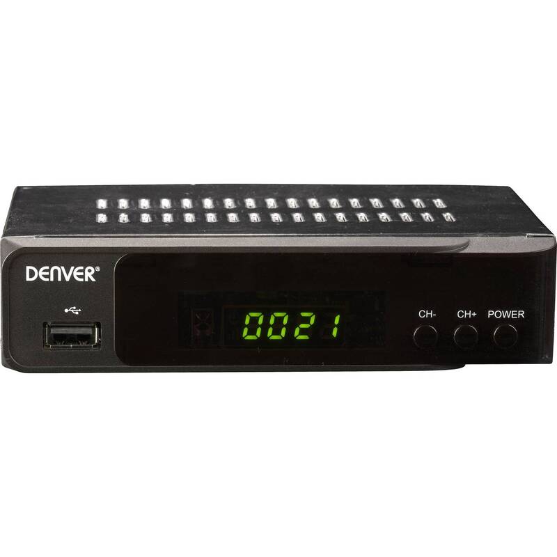 Denver DVBS-206HD HD SAT Receiver Front USB Empfang TV Multimedia Fernbedienung - 5706751051180