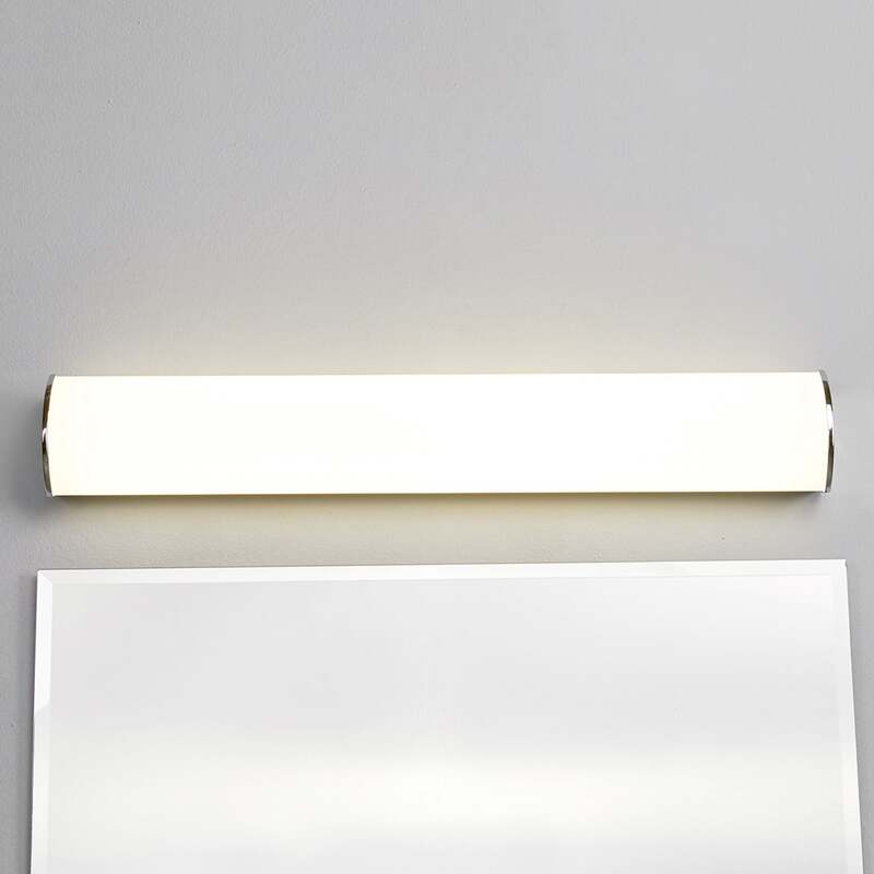 Lindby Wandleuchte Elanur LED Wandlampe Badezimmerleuchte chrom weiß 58cm IP44 - 6291106550504