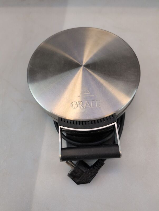 Graef Waffeleisen klappbar Edelstahl HE80 mit Antihaftbeschichtung 850W 2600g - 4001627001094