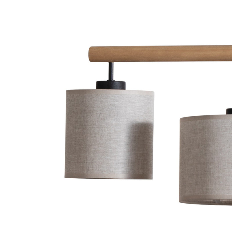 TK Lighting Hängeleuchte Deva Nature LED Pendelleuchte dimmbar beige 96x22cm - 5901780561086