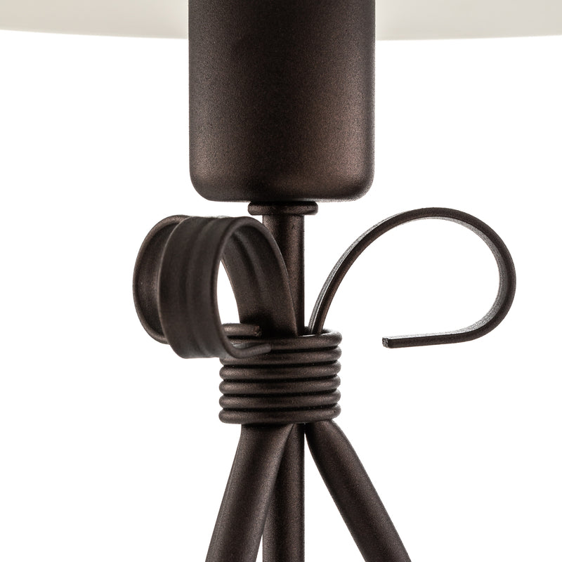 Tischleuchte Adoro LED Lampe Tischlampe Leuchte braun weiß 43cm Höhe 25cm Ø - 5907687421256