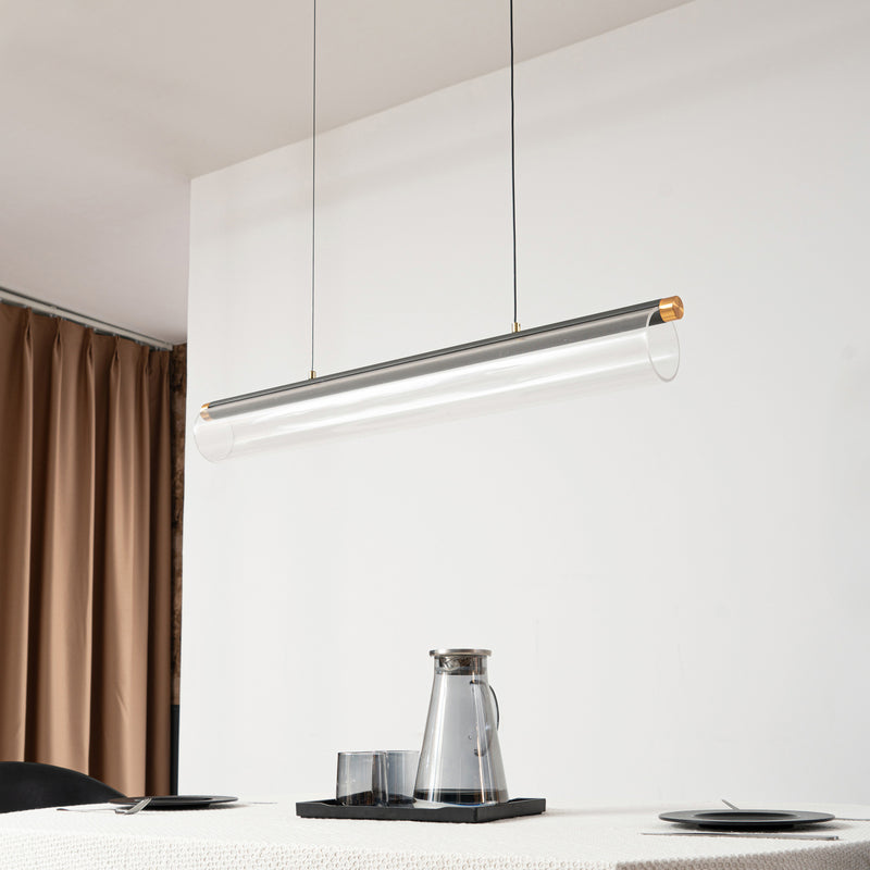 Lucande Pendelleuchte Hängeleuchte LED transparent Acryl Metall Alania - 4251911794724