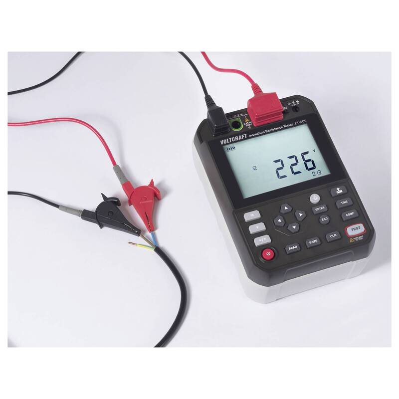 Voltcraft Isolationsmessgerät ET-400 2500V 2,5 TΩ USB CAT IV 600V schwarz - 4064161477534