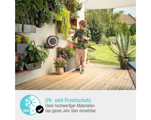 Gardena Wandschlauchbox RollUp S Gartenbewässerung 15m Schlauch Kunststoff weiß - 4078500051941