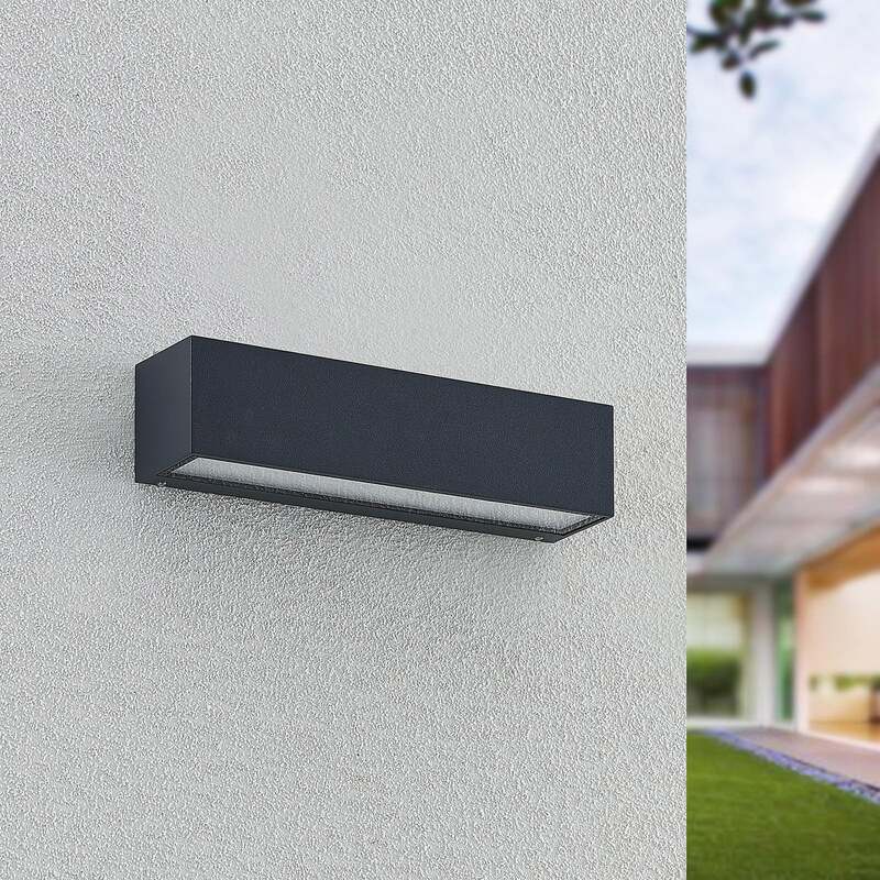 Arcchio Wandleuchte Außen anthrazit LED Lengo 2-flg 3000K 4000K IP65 25cm - 4251911714043