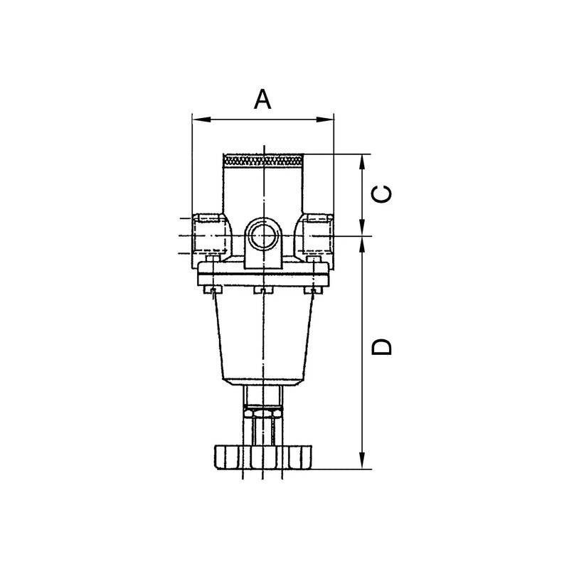 Druckregler-Schalttafeleinbau, Inkl. Mutter G 3/8 - 0,5-10 Bar - Max. 16 Bar - 4047322108454