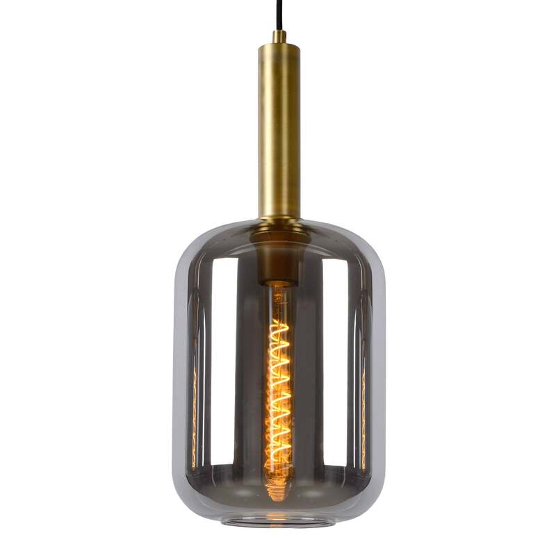 Lucide Hängelampe Hängeleuchte Joanet LED Pendelleuchte dimmbar rauchglas gold - 5411212451989