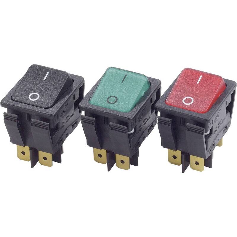 Arcolectric Wippschalter Kippschalter C6050ALAAC Schwarz rastend 0-I  25 STÜCK - 2050000221231