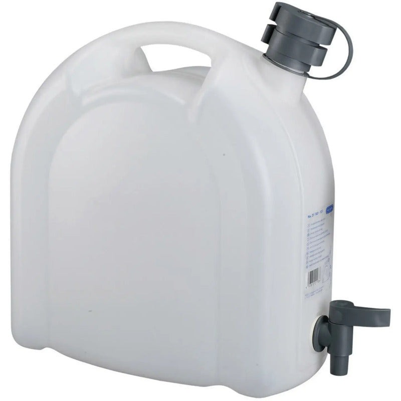 Pressol Wasserkanister 15l HDPE mit Auslaufhahn Tragegriff lebensmittelecht weiß - 4103810211850