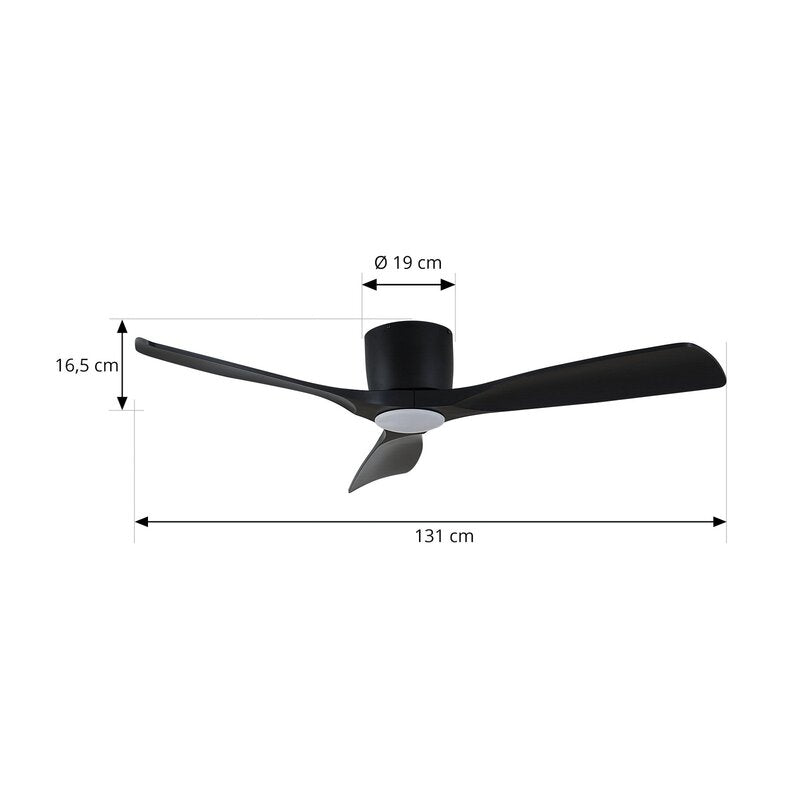 Lucande Deckenventilator Ventilator LED smart Tuya Moneno CCT schwarz dimmbar - 4251911780048