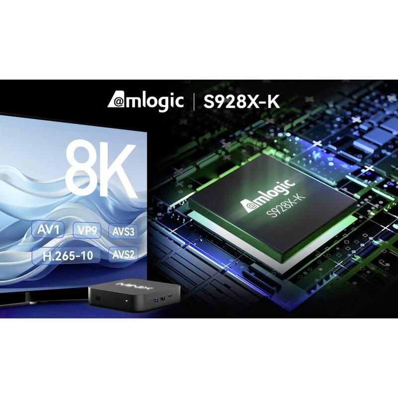 MINIX U8K-ULTRA 8K UHD Streaming Box mit KI Upscaler und 128 GB Speicher - 4897016411984