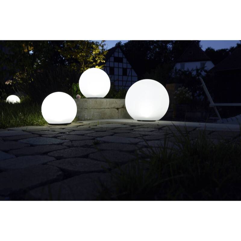 Heitronic LED-Leuchtkugel Gartenleuchte BOULE 3er Set neutralweiß Kunststoff - 4002940354225