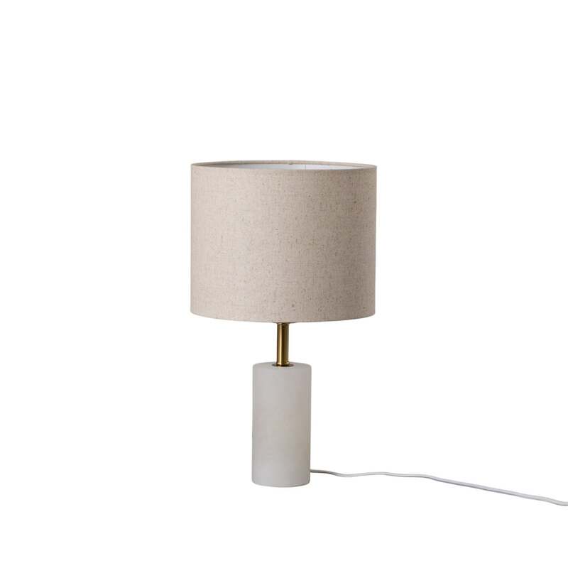 Lindby Tischlampe Alabaster Tischleuchte Leuchte weiß/beige Ø 25cm Marmor E27 - 4251911794977