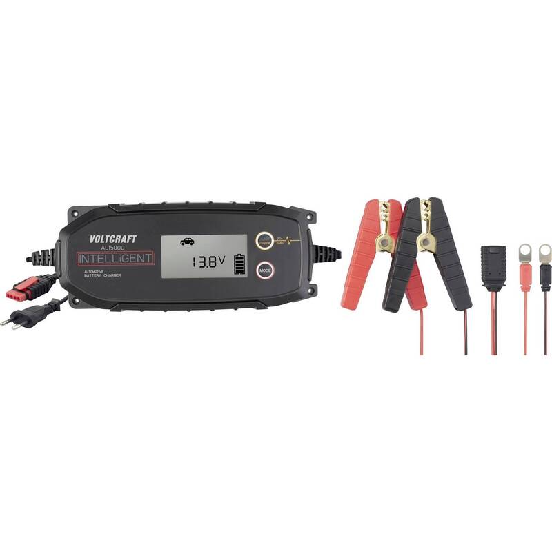VOLTCRAFT Automatikladegerät Batterielader KFZ Batterie 15A 12V 24V Ladegerät - 4064161394145