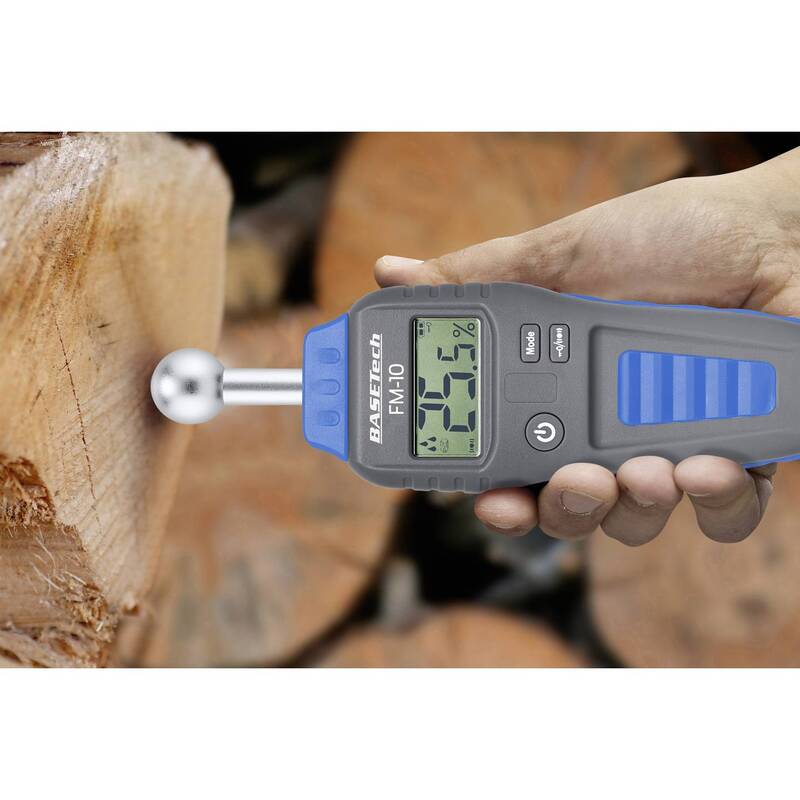Basetech Materialfeuchtemessgerät FM-10 Holzfeuchtigkeit Baufeuchtigkeit - 4053199516919