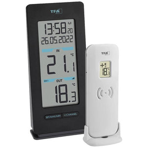 B-Ware TFA Dostmann Funk-Thermometer Buddy digital Temperaturmessgerät schwarz 100m