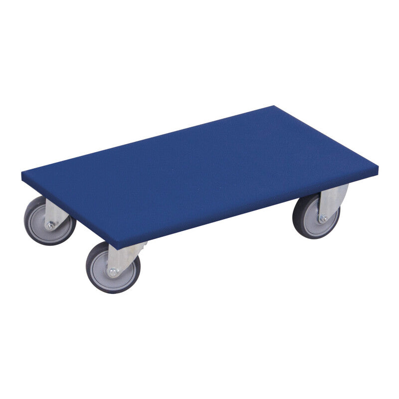 VARIOfit Möbelhund 2 Stück Plattformwagen 300kg Anti-Rutschbelag blau 600x300mm - 4035694001640