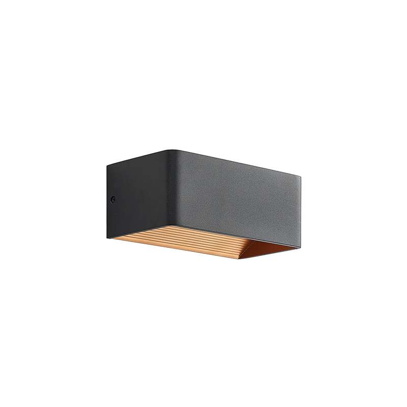 Arcchio LED Wandlampe Karam Wandleuchte Lampe schwarz gold 20cm 6W warmweiß - 4251096592160