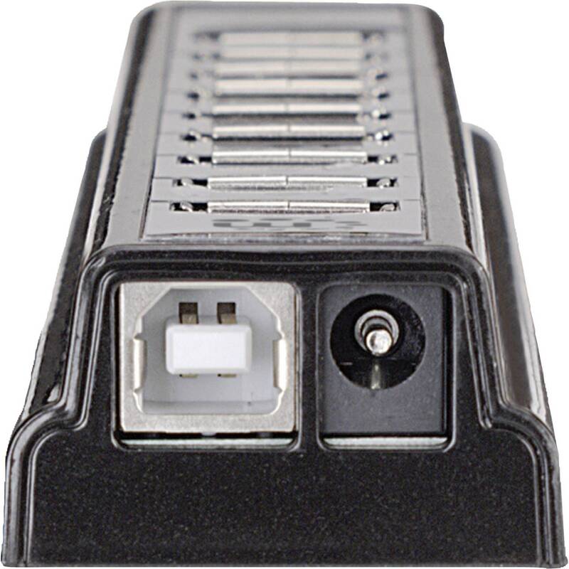 Manhattan 161572 10-Port Hi-Speed USB 2.0 Desktop Hub - 0766623161572