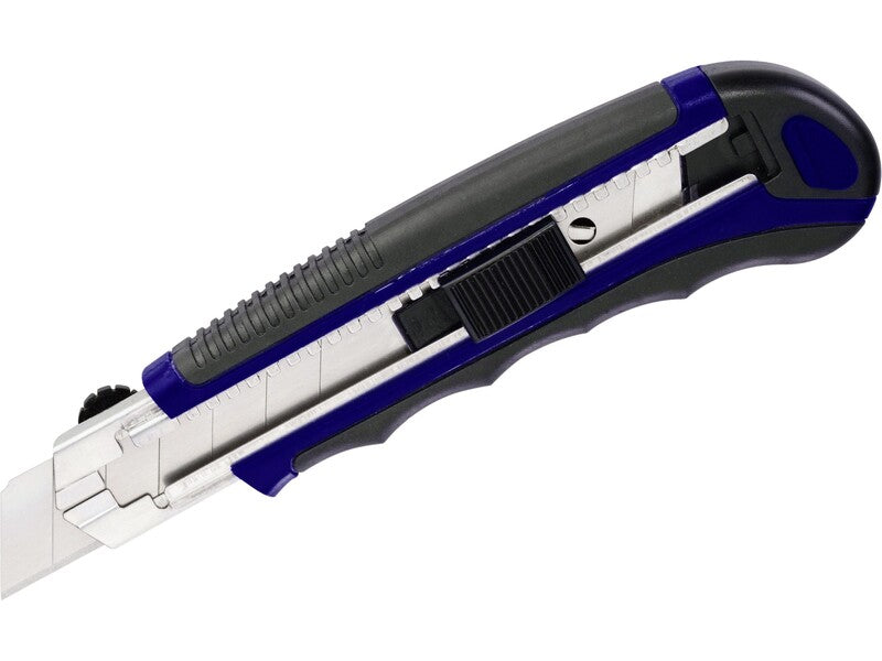 LUX-TOOLS Cuttermesser 25 mm Präzisionsmesser mit 3 Klingen für Handwerk - 4007871903153