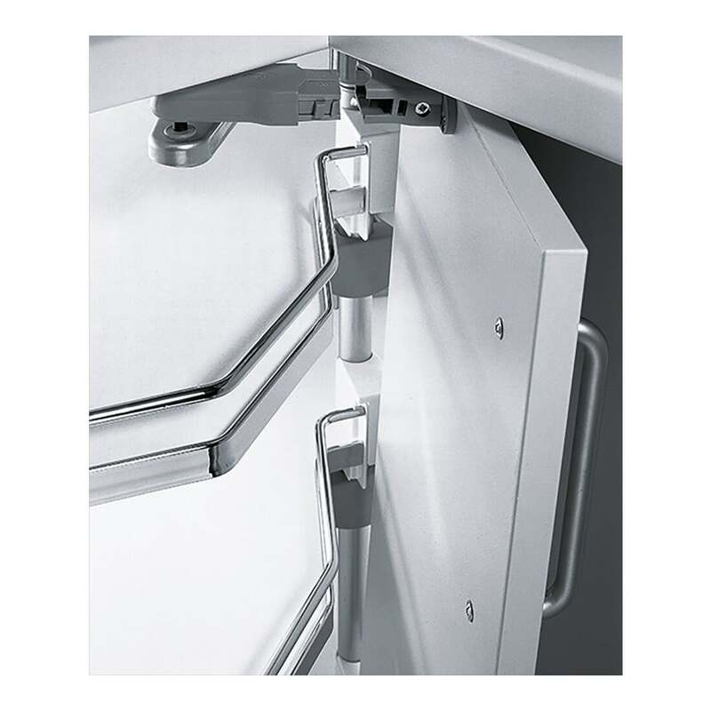 HETTICH Küchenunterschrank Eckschrankdrehbeschlag Revo 90° 800mm silber Stahl - 4023149124754
