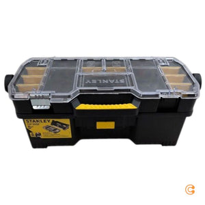 B-Ware Stanley Werkzeugkoffer unbestückt Werkzeugbox schwarz Kunststoff 670x320x251mm