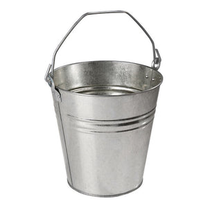 B-Ware Eimer Kübel Stahlblech 12,5l verzinkt silber D300mm H300mm