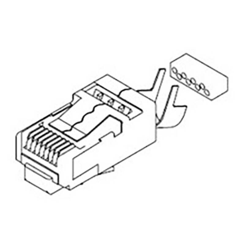 Molex Modularsteckverbinder Buchse RJ45 Stecker Cat6 durchsichtig 24 STÜCK - 2050007114055
