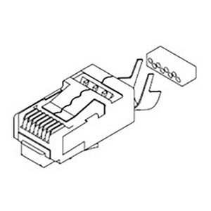 B-Ware Molex Modularsteckverbinder Buchse RJ45 Stecker Cat6 durchsichtig 24 STÜCK