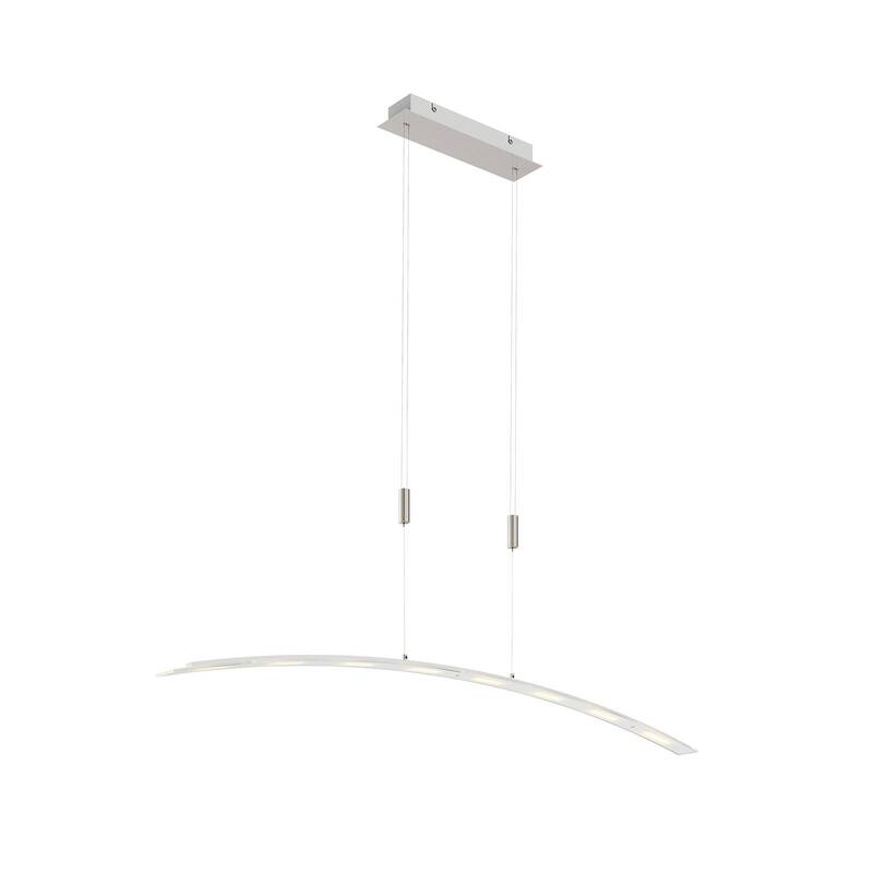 Lindby Pendelleuchte Hängeleuchte LED Manon Glas Metall höhenverstellbar grau - 4251096527865