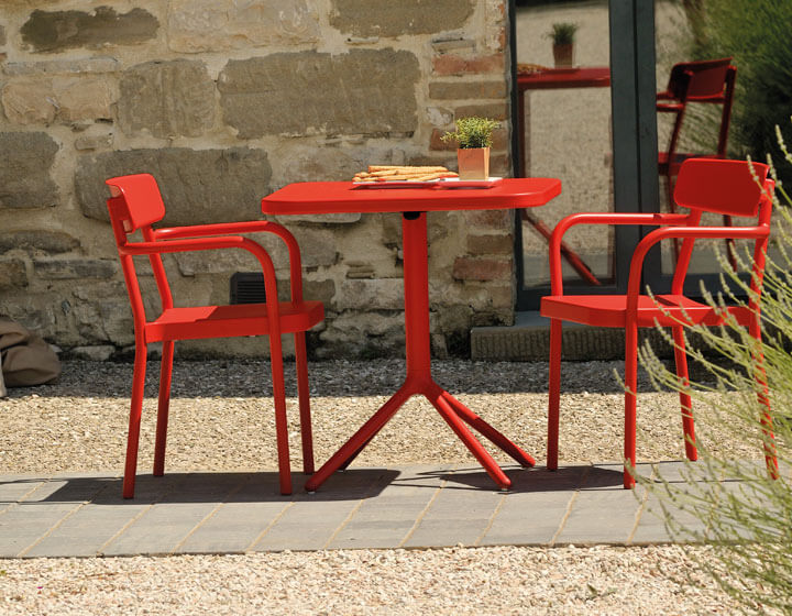 Emu Tisch Beistelltisch Gartentisch Grace Aluminium Scharlachrot SIEHE TEXT/FOTO - 8021988523956