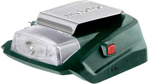 B-Ware Metabo PA 14.4-18 LED-USB Akku-Adapter mit zwei USB-Anschlüssen schwarz