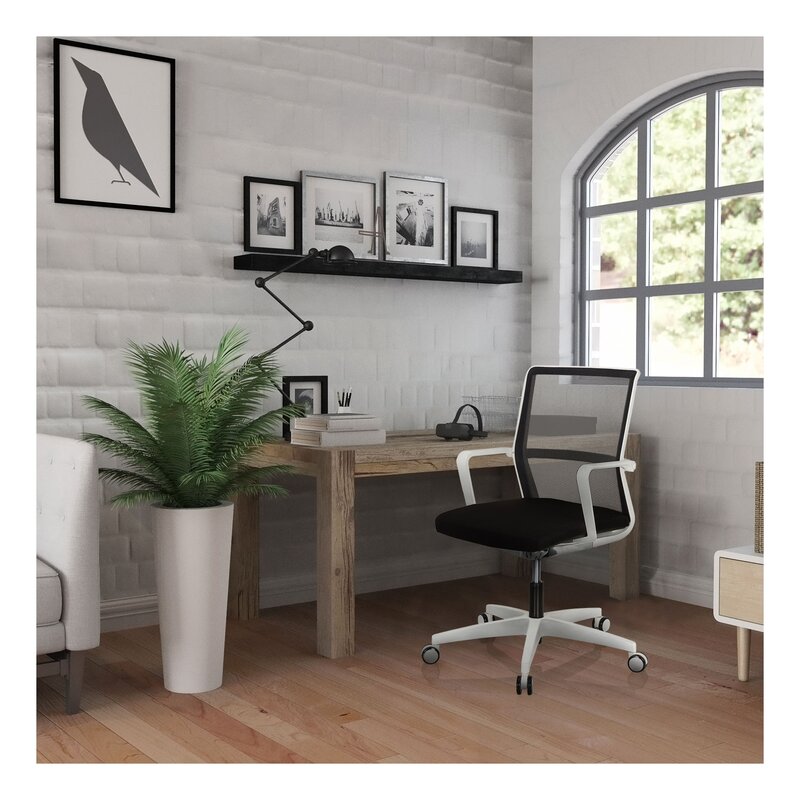 hjh OFFICE Bürostuhl Drehstuhl Stuhl 3D Netzstoff weiss schwarz Armlehnen Netz - 4251084668198