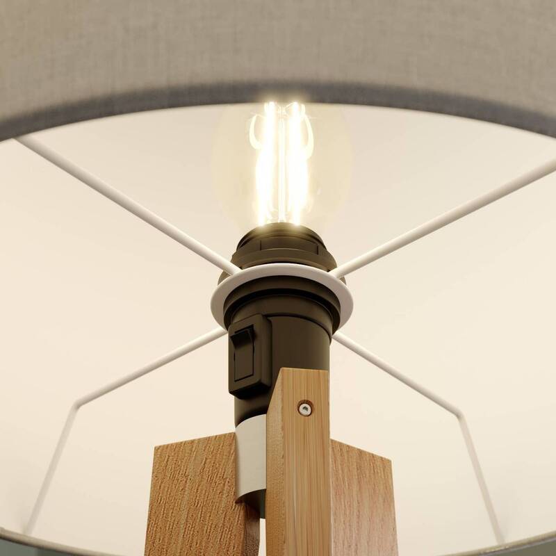 Quitani Stehleuchte Nida Holzgestell Stehlampe Leuchte Leselampe SIEHE TEXT/FOTO - 4251096543612