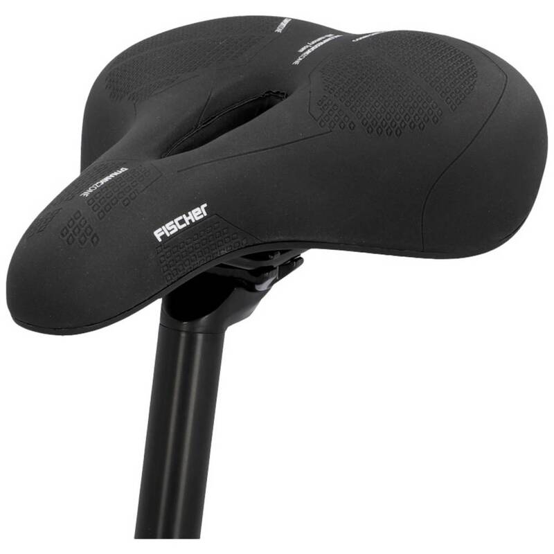 Fischer Fahrrad Sattel R.E.Med Memory Foam Trekking Sattel schwarz ergonomisch - 4008153856822