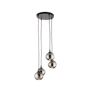 B-Ware Euluna Hängeleuchte Glassy Pendelleuchte Deckenlampe Lampe 4 Flammig Glas Grafit