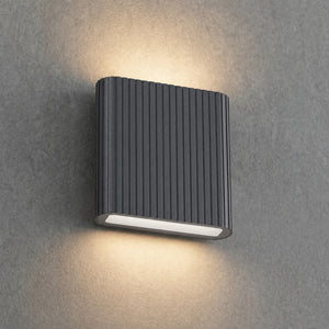 B-Ware Lucande Außenwandleuchte Gartenlampe Raija LED Lampe dimmbar anthrazit 19cm