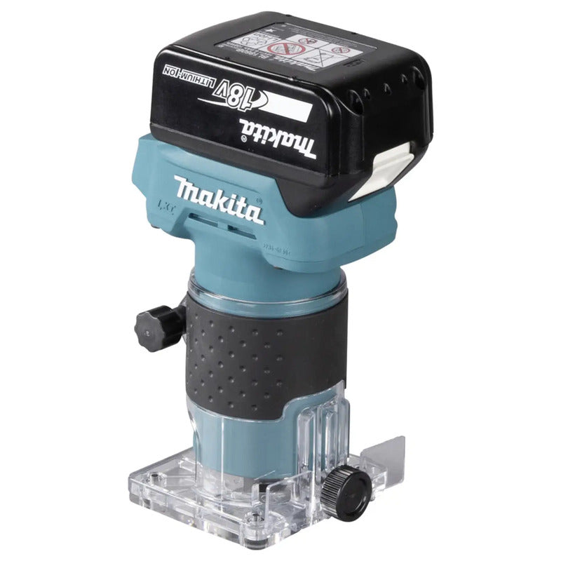 Makita Akku-Kantenfräse DRT52Z 6 mm Schaft 30.000 U/min Holzfräse 134 mm lang - 0197050005106