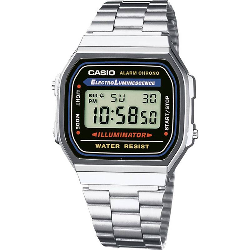 Casio Armbanduhr A168WA-1YES Uhr Kunstharz Edelstahl digital 12h Anzeige - 4971850436713