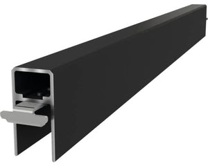 B-Ware Profil Schiene Konsta Profil Verto Zaun Aluminium Metall Schwarz