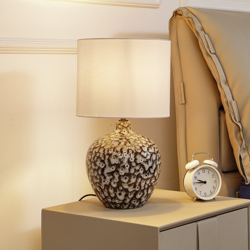 Lindby Tischleuchte Lampe Thalassia schwarz weiß Ø 26cm Keramik680 - 4251911774641